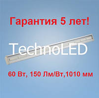 Промышленный светильник 60 Вт LED светодиодный светильник 4000К / 5000 K 1010 мм 160 Лм/Вт IP 65