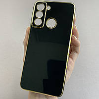 Чехол для Tecno POP 5 LTE BD4i глянцевый с золотой окантовкой чехол на телефон техно поп 5 лте черный h7y