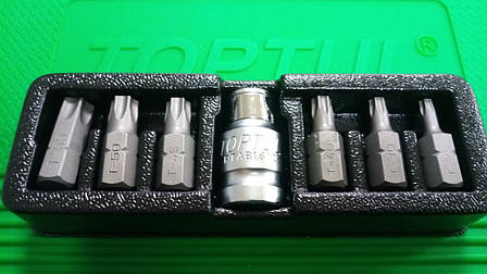 Haбіp біт 10мм TORX T25-T55 7oд. GAAT0705 TOPTUL, фото 1