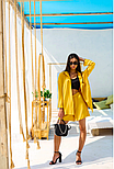 Костюм літній жіночий жовтий, сорочка на ґудзиках, шорти, фото 2
