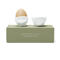 Набор из двух фарфоровых подставок для яиц из серии эмоциональной посуды "Пожалуйста и Лакомка" от Tassen