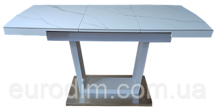 Стол обеденный раскладной керамика с МДФ белый DAOSUN DT 8073 small, фото 4