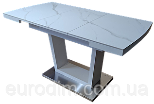 Стол обеденный раскладной керамика с МДФ белый DAOSUN DT 8073 small, фото 5