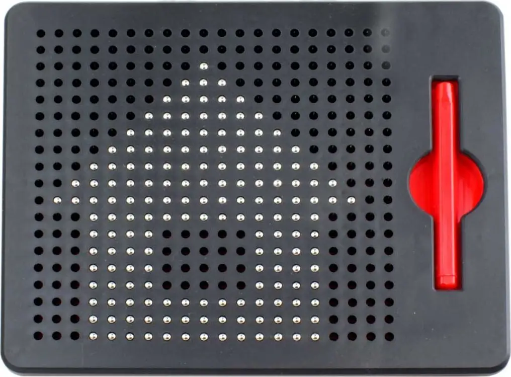 Магнітний дитячий планшет для малювання TSQ-380B з металевими кульками та картками-прикладами Чорний, фото 1