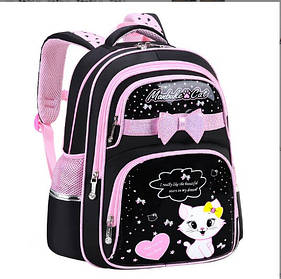 Оригынальний рюкзак портфель для школи навчання з Котиком