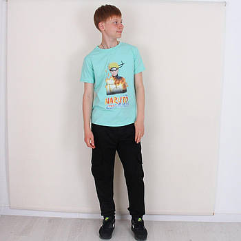 Костюм на хлопчика з аніме літній спортивний вік 10-15 років Футболка + штани Різні кольори