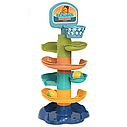 Розвиваюча гра для малюків 3602 C Спуск 4 м'ячики та 4 поверха Баскетбольна вежа, фото 5