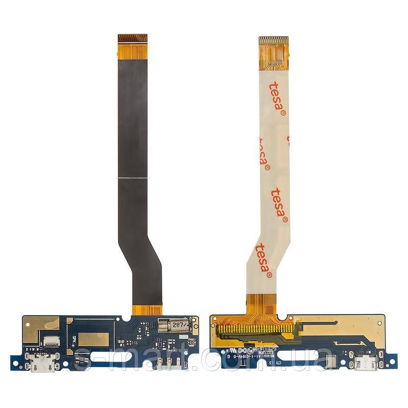 Шлейф для Asus Zenfone 3 Max (ZC520TL) 5,2", коннектора зарядки, с компонентами, плата зарядки - фото 1 - id-p1857382781