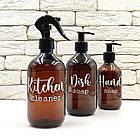 Набір диспенсерів з розпилювачем, пластик (3 шт.), фото 2