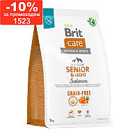 Brit Care (Брит Кеа) Dog Grain-free Senior & Light - Сухой беззерновой корм с лососем для стареющих собак 3 кг