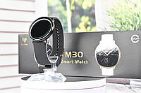 Смарт Часы М30 Super Amoled 42 mm Smart watch M30 круглые черный