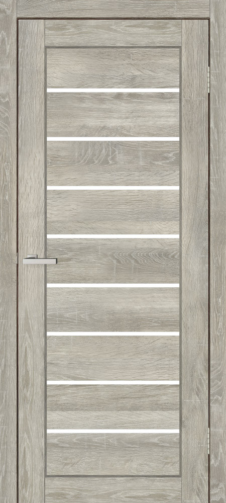 Двері міжкімнатні Doors Smart C018 Дуб димчастий (зі склом сатин), фото 1