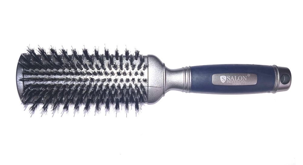 Щітка для волосся Salon Professional з натуральною щітиною комбінованою посилювачами пружності