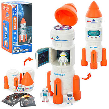 Ігровий набір Космічна ракета (фігурка 3шт, картки 9шт, звук) 527