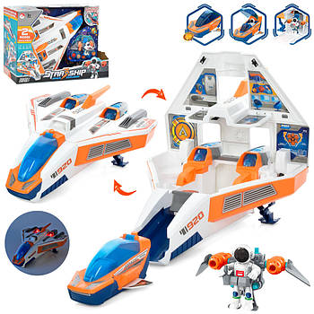 Ігровий набір Космічний шатл 2в1 (космонавт, звук, світло, на батарейках) GB0035