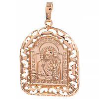 Подвеска позолота Ладанка-Богородица 3 см (Медицинское золото)