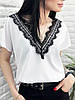 Жіноча блузка з вирізом та мереживом "Brenda"| Батал, фото 7