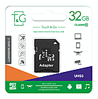 Карта памяти MicroSDHC 32GB UHS-I U3 Class 10 T&G + SD-adapter (TG-32GBSD10U3-01), фото 2