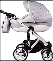 Детская универсальная коляска 2 в 1 Adamex Karina X7 (цвет светло-серый)