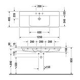 Умивальник Duravit P3 Comforts 125, фото 2