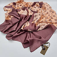 Палантин, шарф, парео, платок LV шелковый, основной цвет розовый