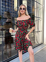 Легка квіткова жіноча міні сукня софт Smv8312, фото 3