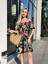 Легка квіткова жіноча міні сукня софт Smv8312, фото 5