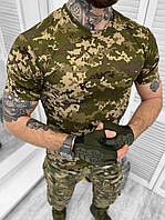 Военная футболка пиксель потоотводящая Армейская футболка большой размер камуфляж пиксель ВСУ (DB-15024)