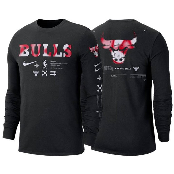 Футболка баскетбольна з довгими рукавами Nike Chicago Bulls NBA Long-Sleeve Men's T-Shirt (DZ0339-010)