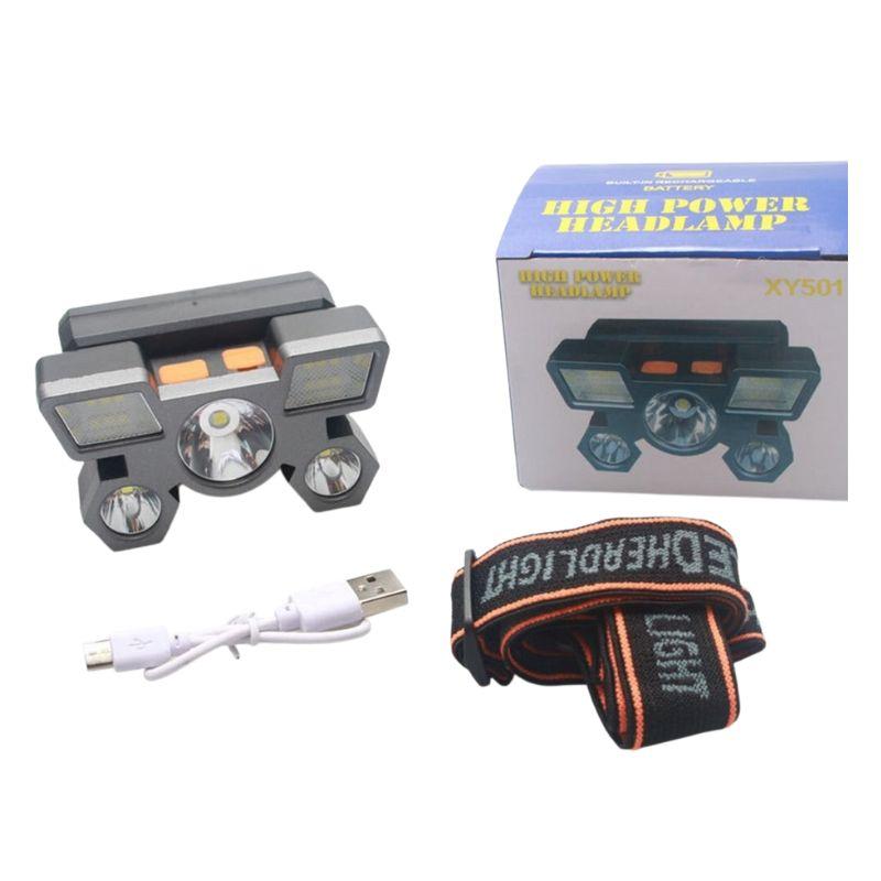 501 XY Ліхтарик налобний, на акумуляторі, 4 режими, фото 1