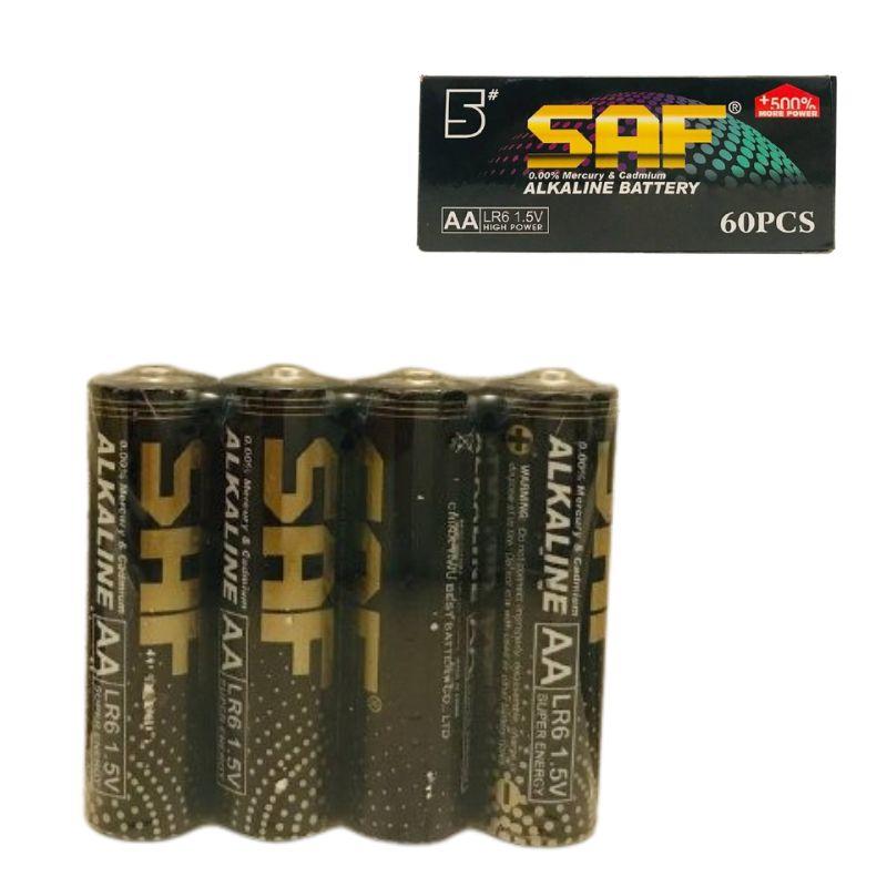 Батарейки AA SAF ALKALINE, 1,5 v, 60 штук у кор., фото 1