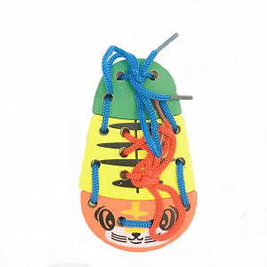 0008 BT-WT Дерев'яна шнурівка