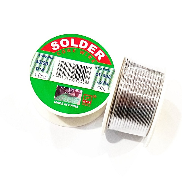 Припій Олово для паяння SOLDER 1 мм / 40/60 / 40г., фото 1