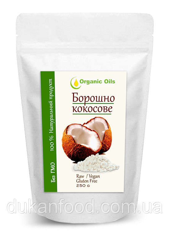 Кокосове борошно без глютену Organic Oils, 250 г