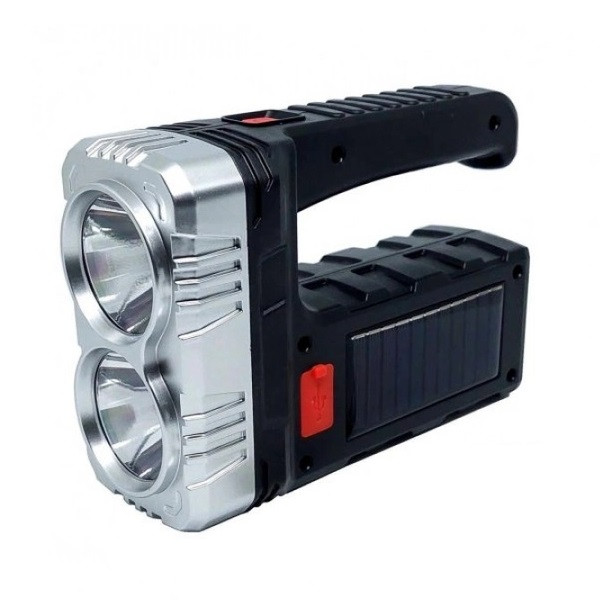 Ліхтар переносний Hotter Mouse 7702-B із сонячною панеллю 1000 mAh Silver-Black (3_02953), фото 1