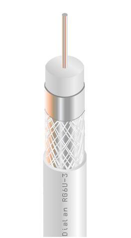 Кабель коаксікальний Dialan RG6U 32% 75 Ом телевізійний радіочастотний, фото 1