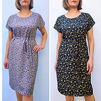 Сукня жіноча літня 62 великого розміру (50, 52, 54, 56, 58, 60, 62, 64) вільного крою батальна