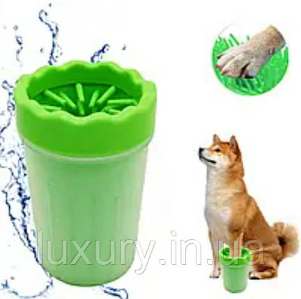 Лапомийка стакан для миття лап Soft pet foot cleaner Green Large, фото 1