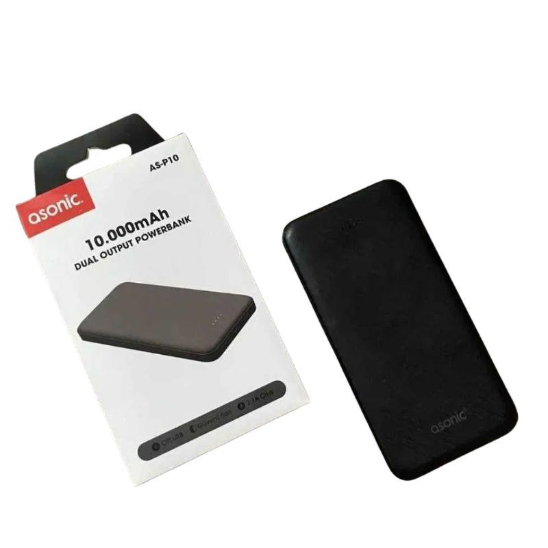 10 -AS-P Повербанк 10000 mAh ASONIC, 2.1 А, 2 USB, usb кабель для заряджання
