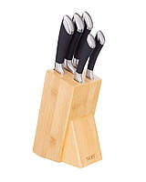 Набор кухонных ножей 5 шт на деревянной подставке 172126