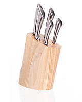 Набор кухонных ножей на деревянной подставке 5 шт 172123