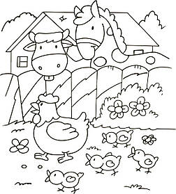 Розмальовка  для дітей У бабусиній господі 25*25 см Рив'єра Бланка КА-046