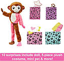 Лялька Барбі Сюрприз Друзі з джунглів Мавпа Barbie Cutie Reveal HKR01, фото 5