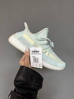 Жіночі кросівки ADIDAS YEEZY BOOST 350 CLOUD WHITE світло білі адідас ізі буст рефлективні