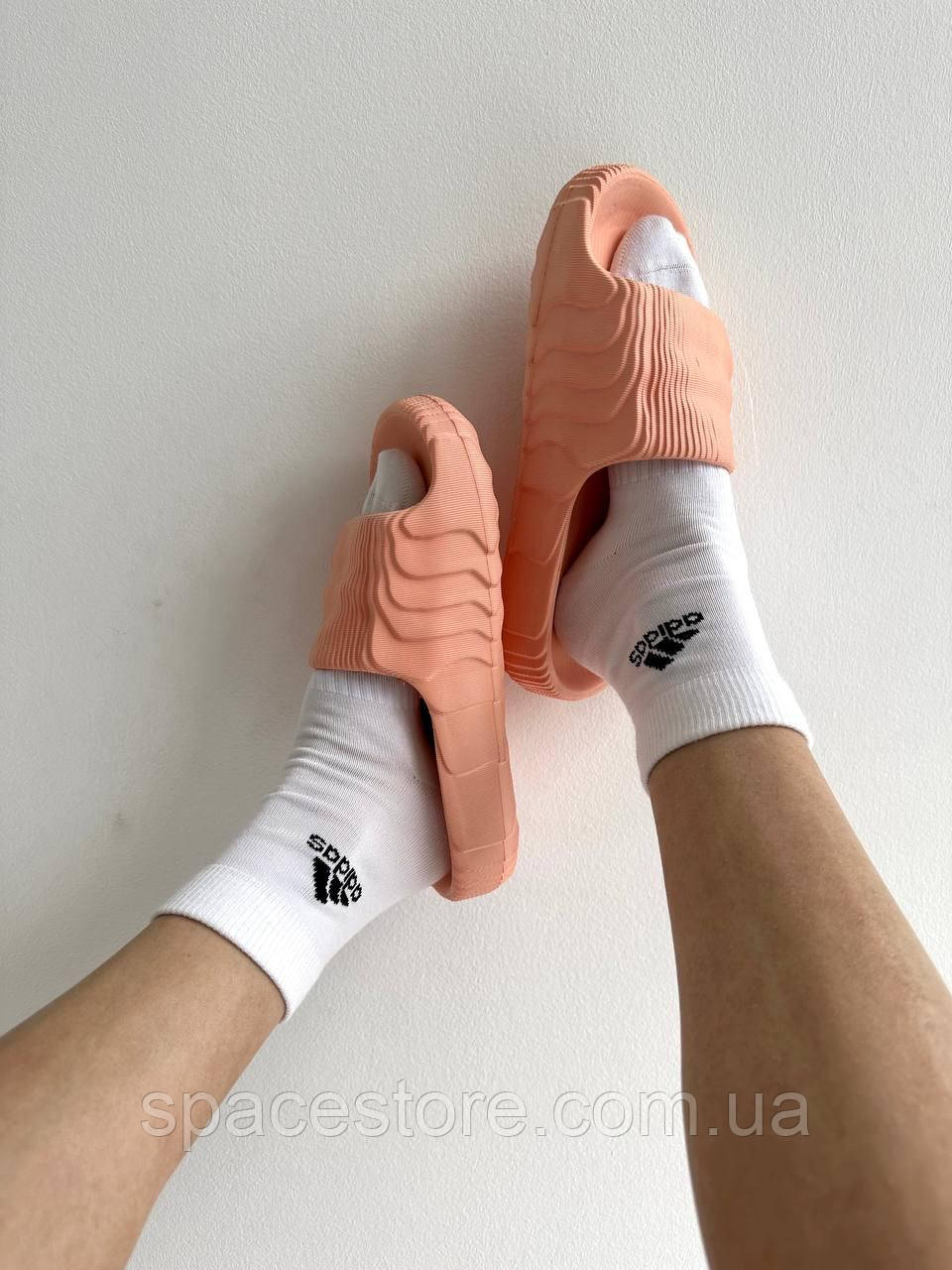 Жіночі шльопанці ADIDAS ADILETTE PEACH SLIDES персиковий єва тапки - фото 7 - id-p1854918037