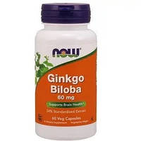 Гінкго Білоба Now Foods Ginkgo Biloba 60 mg 60 капсул