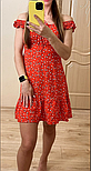 Стильне легке літнє жіноче плаття, батист, квітковий принт, фото 2