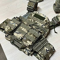 Плитоноска тактична ВСК піксель, армійська плитоноска 25х30, плитоноска розвантаження зі швидким скиданням