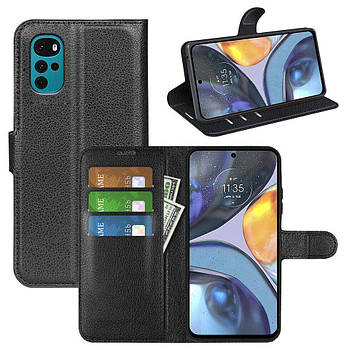 Чохол-книжка Litchie Wallet для Motorola G22 Black