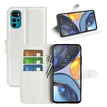 Чохол-книжка Litchie Wallet для Motorola G22 White